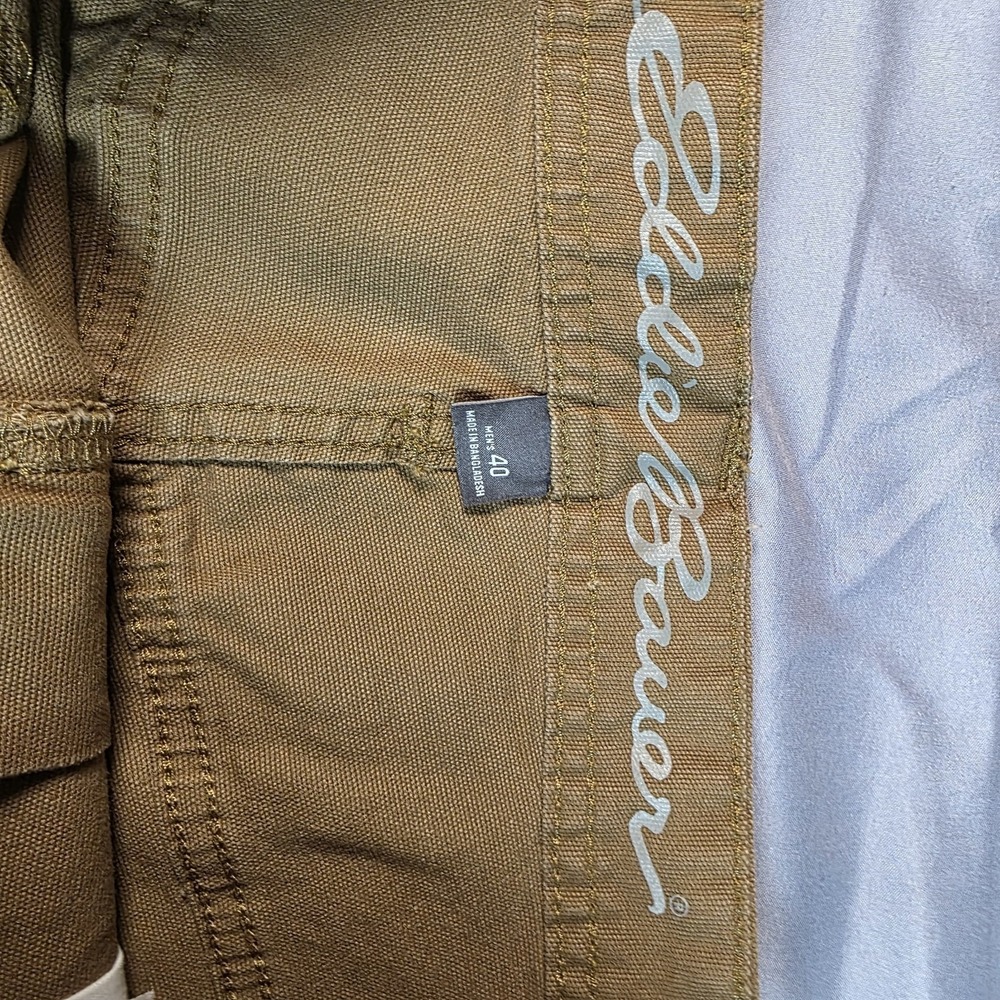 Eddie Bauer Men's Canvas Cargo Utility Shorts Tan 5-Pocket Size 40 NWT - Picture 5 of 10